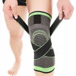 New Arrivals 3D Knitted Elastic Nylon Knee Support Sleeve Compression Sports Knee Brace With Belt