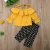Import New childrens clothing childrens solid color dot T-shirt suit girls long sleeve shorts kids clothing baby girls kids clothing from China