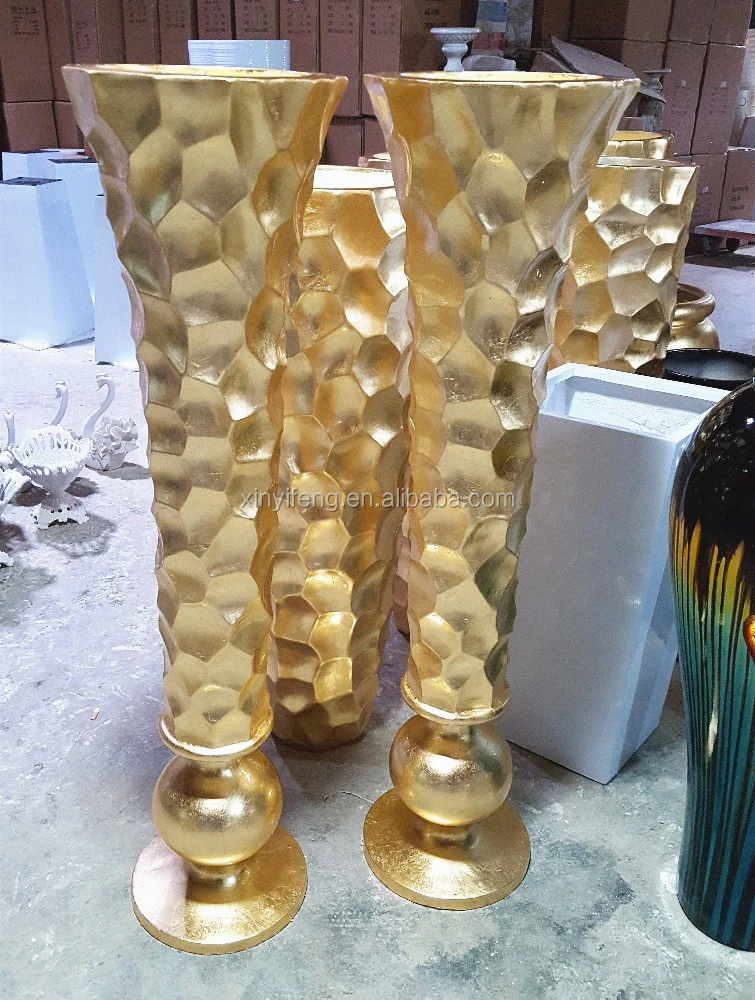New Craft Art Large Vasewith Gold Foil Carving Vase For Wholesale Factory