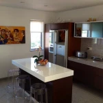 New Design Stone Kitchen Design  Pure White Nano Crystal Glass Marble Top Dining Table Marble Dining Table Top