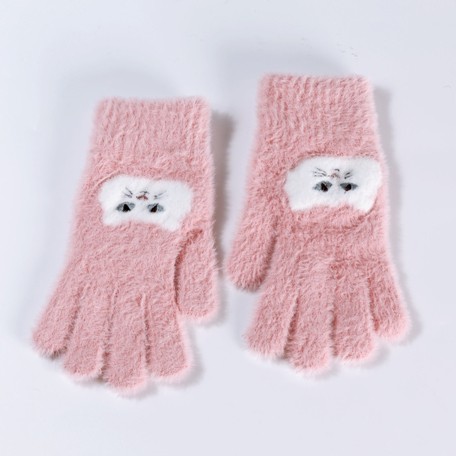 New Design Winter Touch Screen Gloves Women Warm Stretch Knit Mittens Acrylic Full Finger Thicken Glove