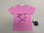 New embroidered girl craft short sleeve clothes baby Odell cotton T-shirt girls T-shirt and polo shirt