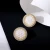 Import New Fashion Queen Fan Earrings 925 Silver Needle Pearl Inlaid Rhinestone Spherical Earrings from China