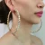 Import New Fashion Statement Rhinestone Earrings Big Round Triangle Square Crystal Diamond Hoop Earrings For Women from China