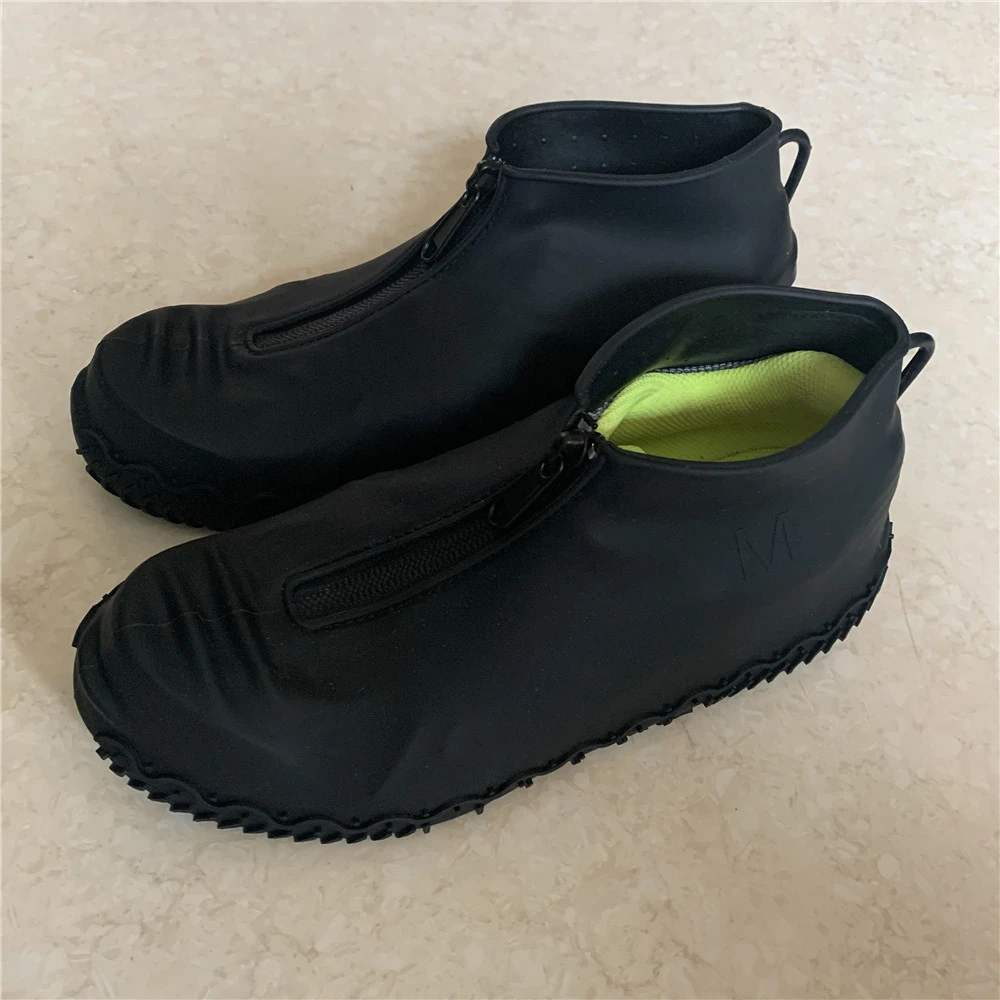 New fashion zipper design Outdoor Reusable Washable Waterproof Silicone Protective Shoe Covers