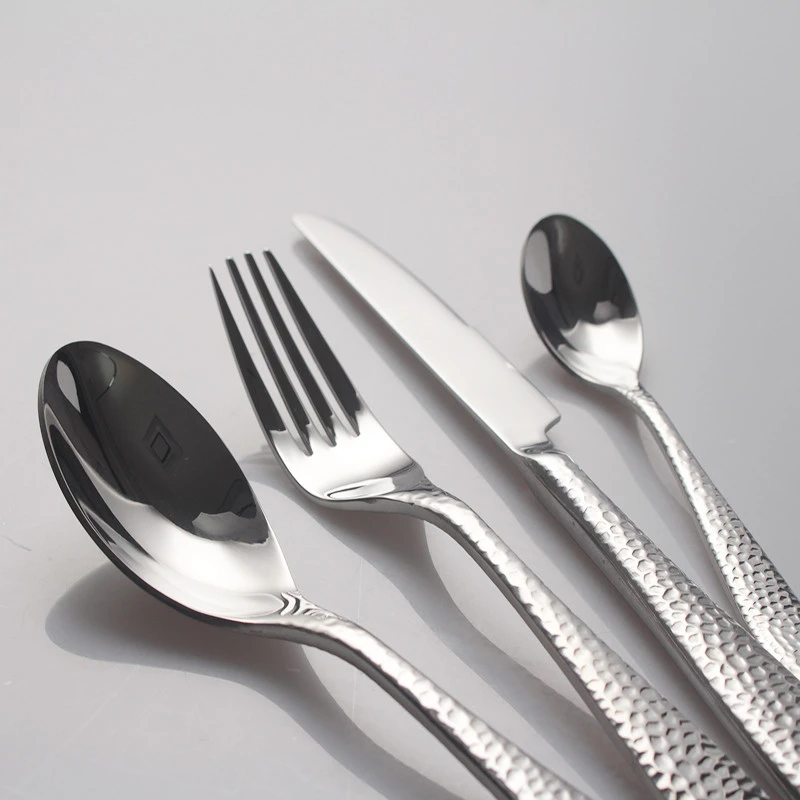 New Luxury Silverware Set Gold Knife Spoon Fork Cutlery Set Stainless Steel Wedding Flatware