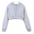 Import New Women Plain Hoodies Crop Top Solid Color Long Sleeve Ladies Hooded Pullover Summer Autumn Fashion Girl Sweatshirts Clothing from China