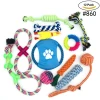 Nibao Amazon hot selling pet rope Puppy Cotton Animal Design Durable Dog Rope Chew Toy  Pet Toys Set