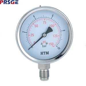 NO MOQ Best price manufactier stainless steel pressure gauge vacuum meter 63mm 10 bar 150 psi double pressure display
