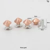 Nolvo World rose gold 6*4.5 mm decorative mushroom head studs spikes rivets for leather craft clothing shoes bags accessory