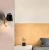 Import Nordic simple solid wood wall lamp with black grey metal lampshade from China