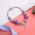 Import NUORO Simple Hollow 8 Eight Shape Ball Butterfly Glass Beads Girls Lovely Jewelry Purple Cartoon Apple Pendant Bangle Bracelet from China
