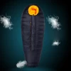 OEM Goose/duck down sleeping bag for camping and hunting 800/1000 fill winter outdoor mummy sleeping bag