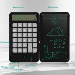 Office Business Drawing Lcd Tablet Pad Folding Lcd Display 12 Digits Calculator Notepad