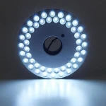 Outdoor 48LED Disc Umbrella Light Home Garden Durable Pole Light Summer Camping Tent Fishing Lamp Third Gear Adjustable