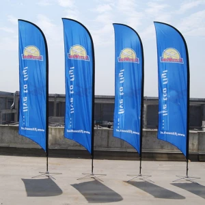 Outdoor Advertising exhibition event Feather Flag Flying Beach Flag banner stand , Teardrop Flag