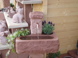 outdoor natural stone garden water fountain