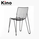 Outdoor Solid Metal Black Outdoor industry metal chair