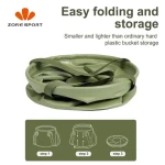 Outdoor Waterproof Foldable Bucket 10L Portable Round Bucket Dry Bag for Camping Fishing