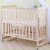 Import Pan cheap healthy cot babys bed solid wood wooden baby crib with wheels from China
