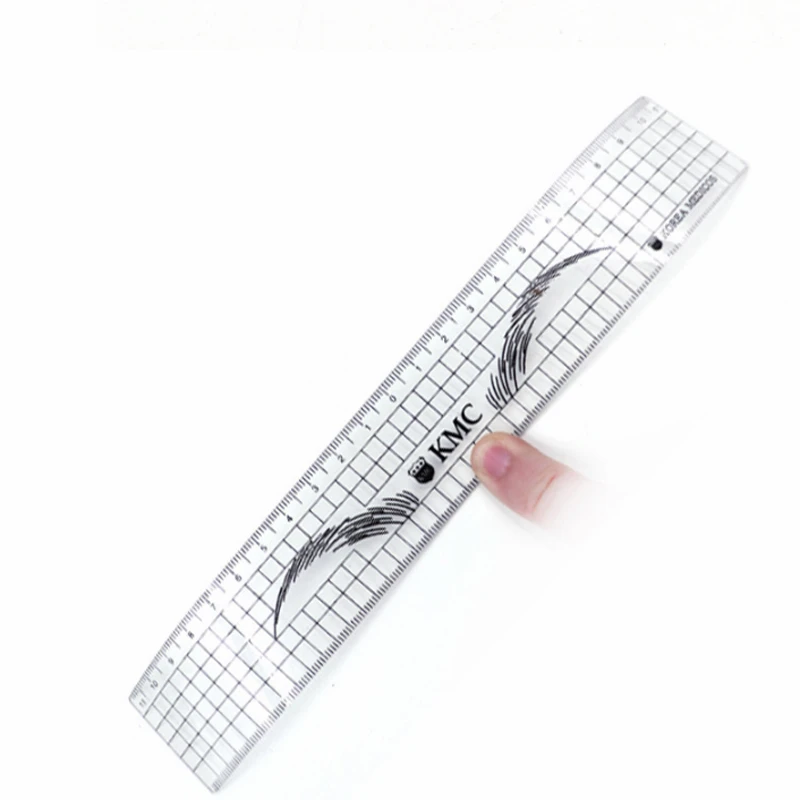 Permanent makeup plastic eyebrow ruler eyebrow shaping stencils tools measuring ruler for training