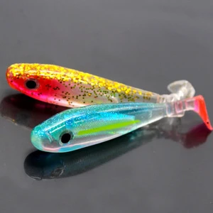 Pesca Exquisite Soft Shad Lure 3D Rainbow Hollow Fishing Lures 6Cm 9Cm 12Cm Hollow Belly Fish Lures Adescare Wabik Tafarkin
