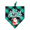 Pet Christmas Wholesale Custom Solid Color Plaid Cotton Pet Scarf Dog Scarf Luxury Summer Easter Pet Bandana for Dog Cat
