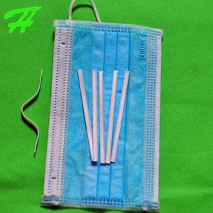 plastic add metal nose wire medical consumable for surgical mask pp plastic nose clip with iron wire inside