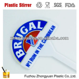 Plastic drink stirrer for bar tool in any color ,logo,pattern