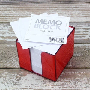 plastic memo cube with pen holder boxes paper block note cube memo pad