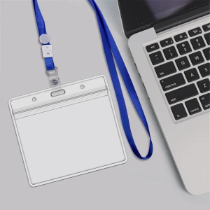 Plastic Record Card Protector 4 x 3 Inches Clear Waterproof Pvc Sleeve with Resealable Zip ID Badge Card Holder