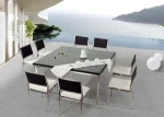 Plastic Square Table with Stainless Steel Legs