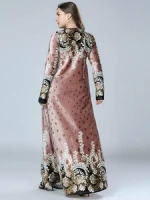 Plus Size Women Aliexpress Amazon High Quality beautiful islamic clothing muslim Long Sleeve Fashion Boutique Printed Swing Dres