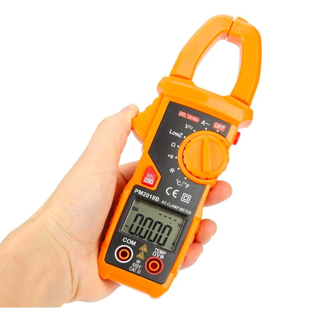 PM2018B Auto Range Electrical Clamp Meter Multimeter With ACA Peak&amp;Frequency