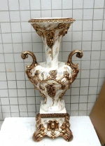 Polyresin European design art collectible resin flower vase
