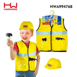 Popular Party Role Play Dress Engineering Set Yellow Children Costume