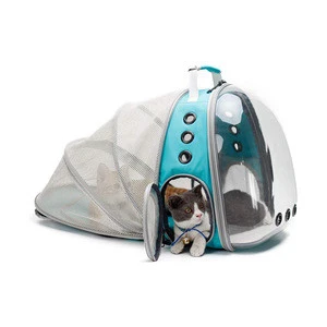 Popular Plastic Cover Pet Carrier Backpack Bag for Pet Cats