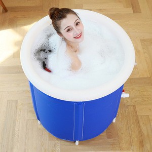 Portable Plastic Bathtub Inflatable Portable Tubs PVC Bath Tub Portable Soaking Tub Inflatable Spa for Adult Bathroom