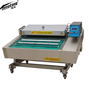 Poultry meat continous belt type vacuum packing machine DZ-1090 sealing machine