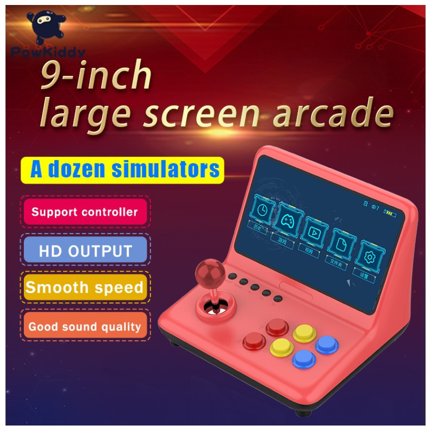Powkiddy A12 9 Inch Video Game Console Joystick Arcade Gaming Consoles Quad Core Cpu Simulator New Game Player Children S Gift From China Tradewheel Com