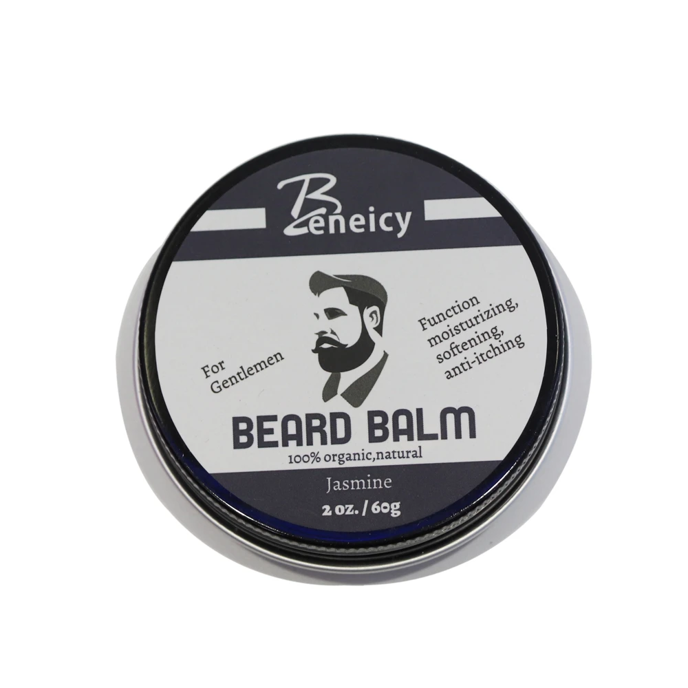 Private label beard butter and beard balm with organic ingredients of bee wax jojoba oil for man beard hair and mustache