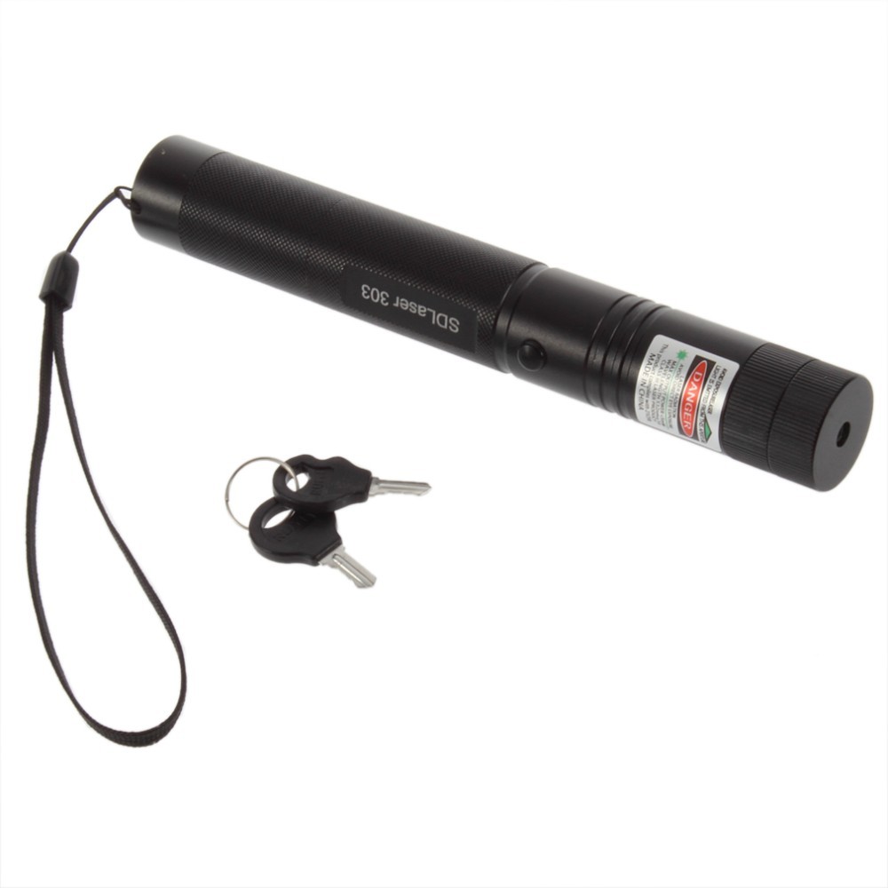 Professional 532nm Laser Pointer AdjustableSD 303 Presenter Laserpointer High Powered Focus Burning Green with Laser Head