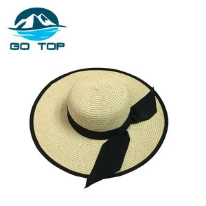 Promotional 100% Polyester Summer Beach Hat Women Straw Hat with Character