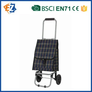 Promotional  Shopping Grocery Foldable Trolley Rolling Multipurpose Collapsible Basket Cart