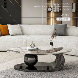 Prussia  coffee table Luxury furniture living room sets gold center table marble coffee tables