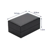 PU leather packing jewellery holder wholesale price black bracelets jewelry custom logo watch box for luxury packaging