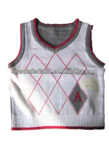 pullover children knit sweater vest school uniform knit vest