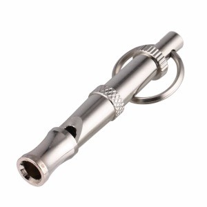Puppy Pet Dog Whistle Two-tone Ultrasonic Flute Stop Barking Ultrasonic Sound Repeller Cat Training Keychain