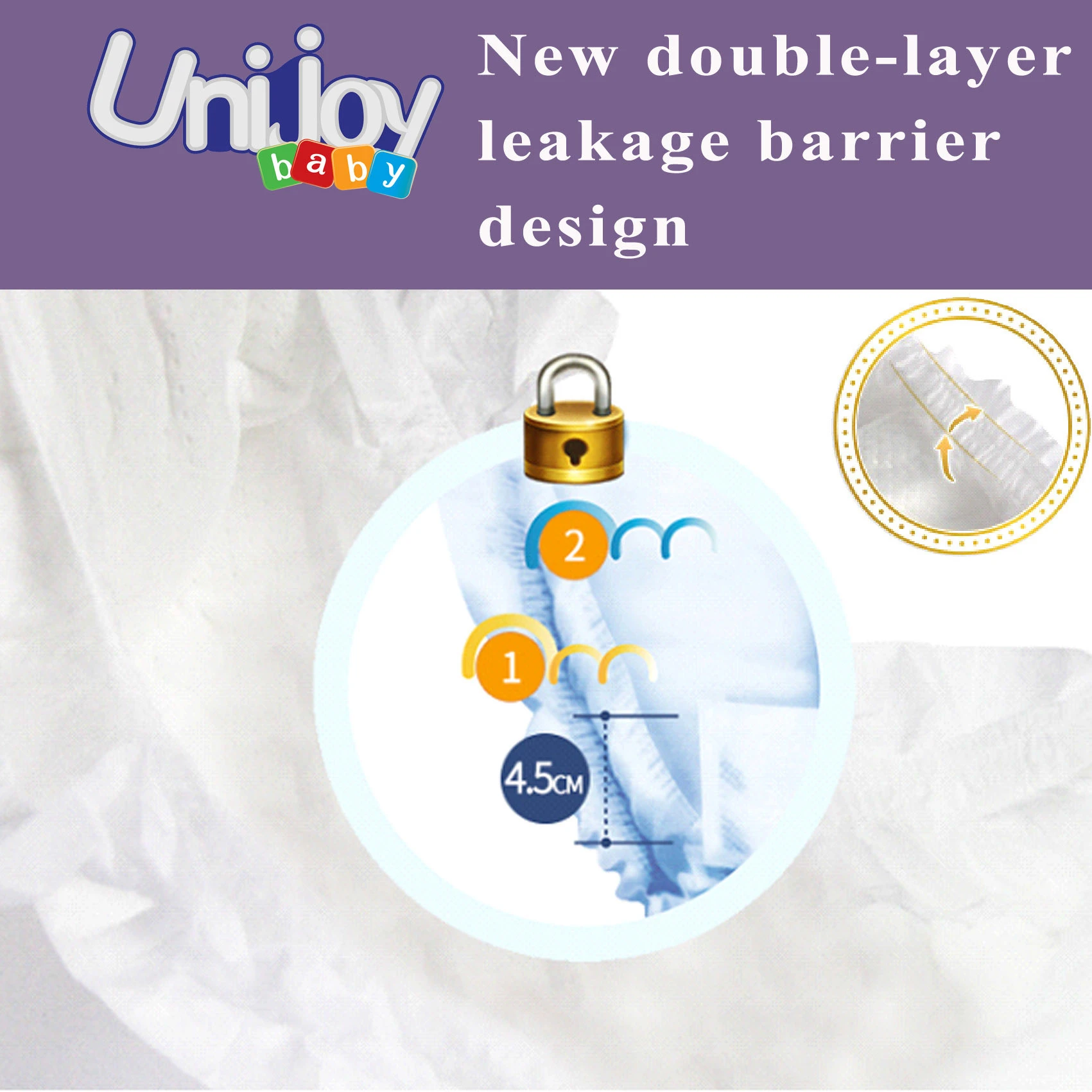 Pure cotton natural fiber raw materials disposable wholesale baby diaper manufacturer China
