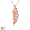 PZA2-252A Wholesale Fashion 925 Sterling Silver Jewelry Feather Pendant Charm